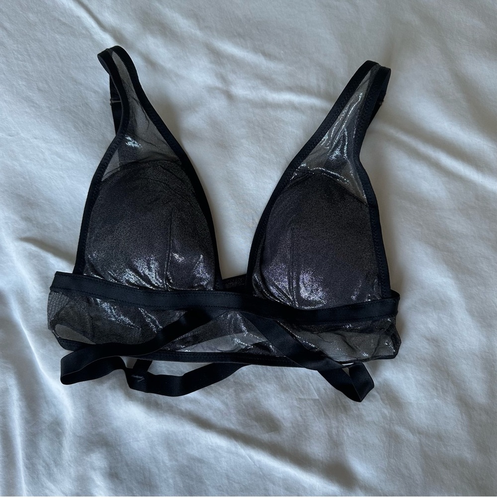 Victoria’s Secret Black Glitter Sparkle Bralette